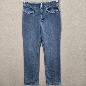 Maeve Anthropologie Women Jeans‎ 31 Blue Bombshell Skinny High Rise Inseam 28"
